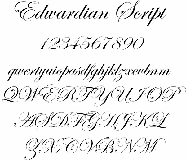 edwardian script font pairings